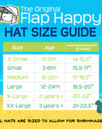 Kids UPF50+ Girls and Boys Original Flap Hat with Ties