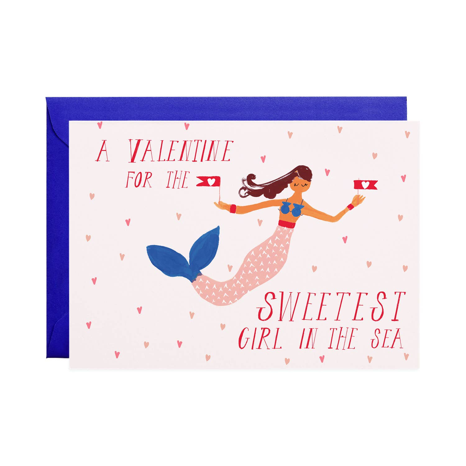Be My Valentine, Mermaid - Greeting Card