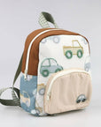 Cute Cartoon Embroidered Kids Backpack for School: Kids Car Backpack
