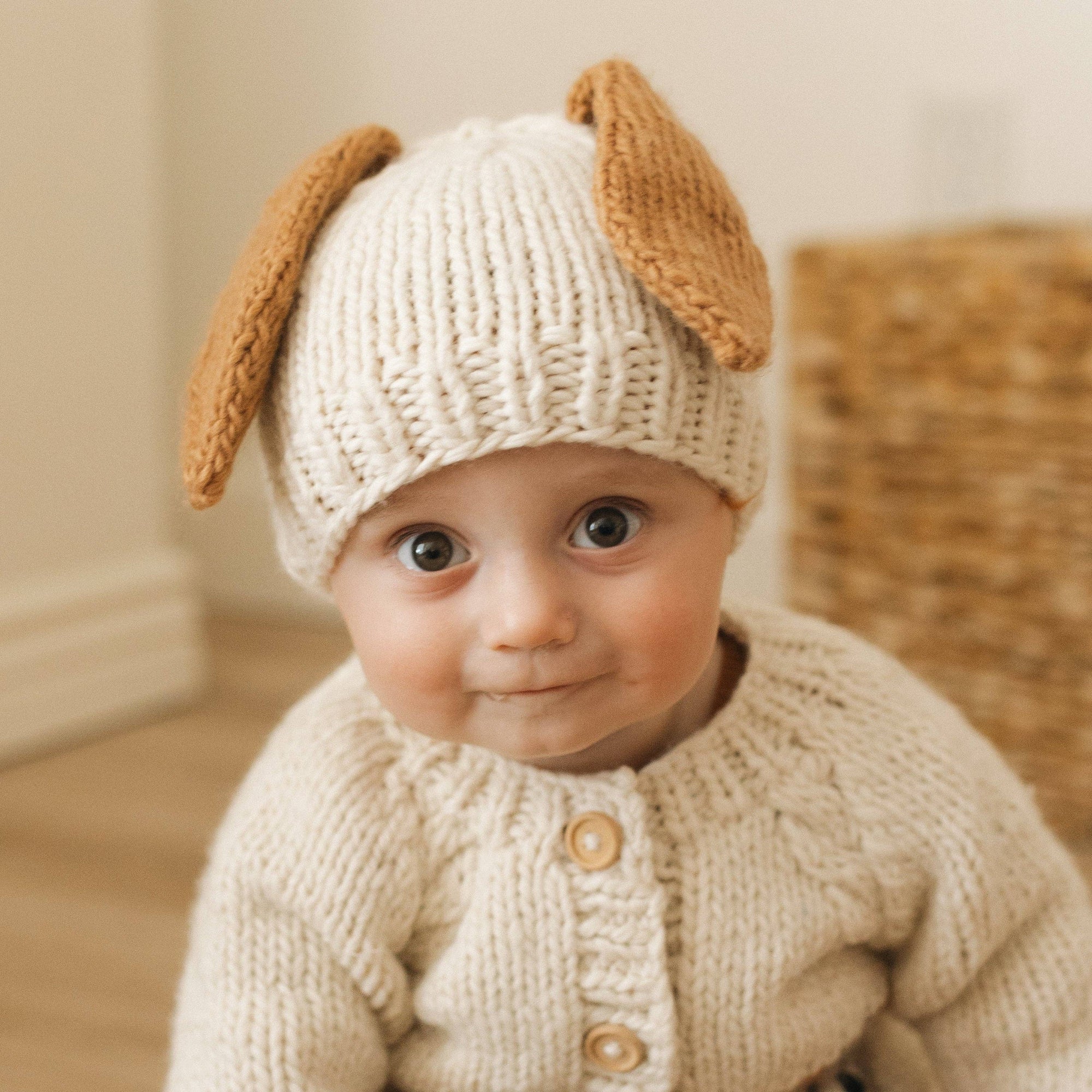 Puppy Dog Knitted Baby Hat
