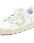 Cienta White/Beige Leather Sneaker