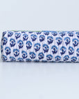 Block Print Quilted Round Make up Cosmetic Bag
