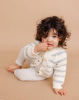 Rib Knit Stripe Cardigan