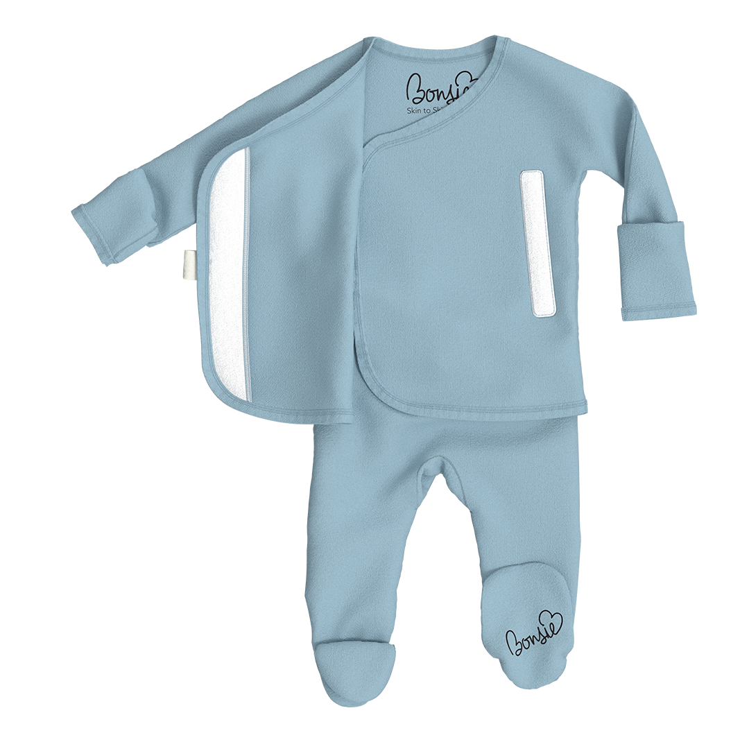 Bonsie Skin to Skin Babywear Footie - Ripple