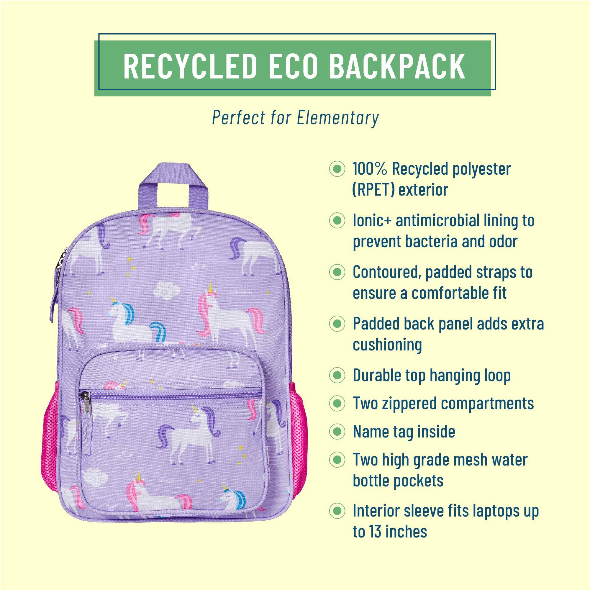 Unicorn Recycled Eco Backpack