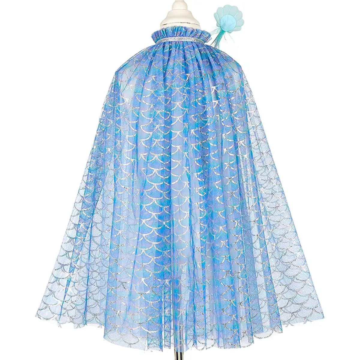 Marlya Mermaid Costume Cape Set (cape,tiara,wand,sz 3-4yrs)