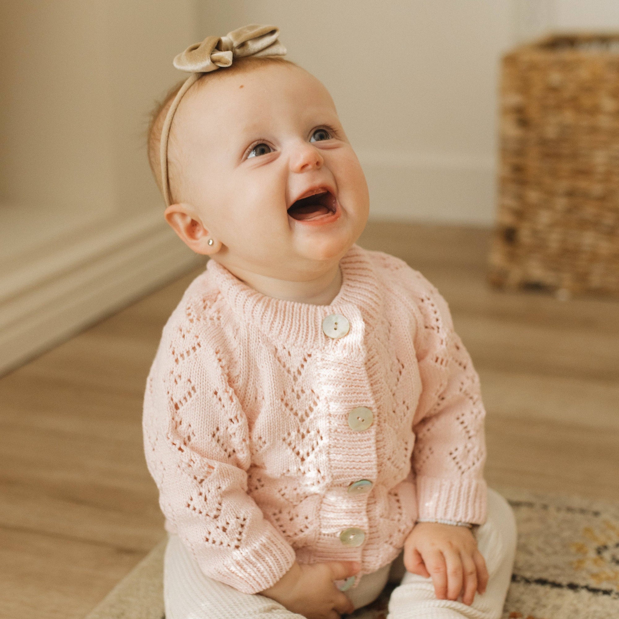 Heart Lace Blush Valentine Cardigan Sweater Baby & Toddler