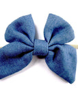 Denim Bow Headband, Baby Girl,Infant Girl Bow Hair Accessory: Butterfly