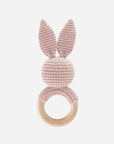 Teether Bunny Pink Rattle Spring Summer Baby Gift: Pink