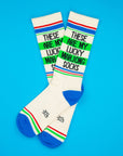 These Are My Lucky Mahjong Socks Gym Crew Socks