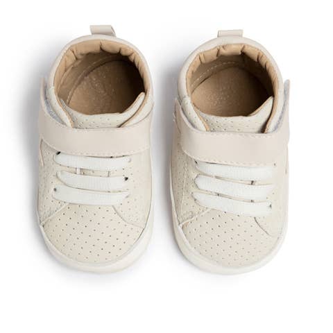 Baby Hightop Leather Sneakers - Cream
