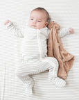 Angel Dear Basics Stripe Mineral 2 Way Zipper Footie