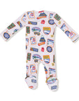Angel Dear Vintage State Snow Sport Patches 2 Way Zipper Footie