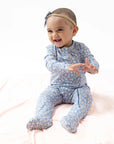 Angel Dear Country Calico 2 Way Zipper Ruffle Back Footie