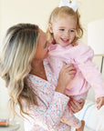 Pink Ski Women's Button Front Long Pajama Set