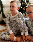 Christmas Trains Two Piece Kids Pajamas