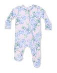 Hydrangeas - 2 Way Ruffle Back Zipper Footie