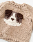Dog Pullover 3D Sweater Baby Kid Fall Winter School: Latte / XS 6-12m