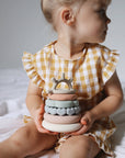 Classic Silicone Stacking Teething Ring Toy
