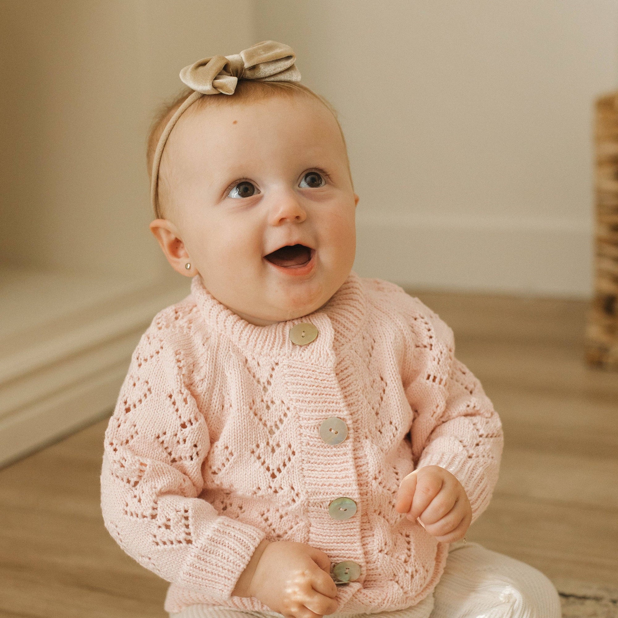 Heart Lace Blush Valentine Cardigan Sweater Baby & Toddler