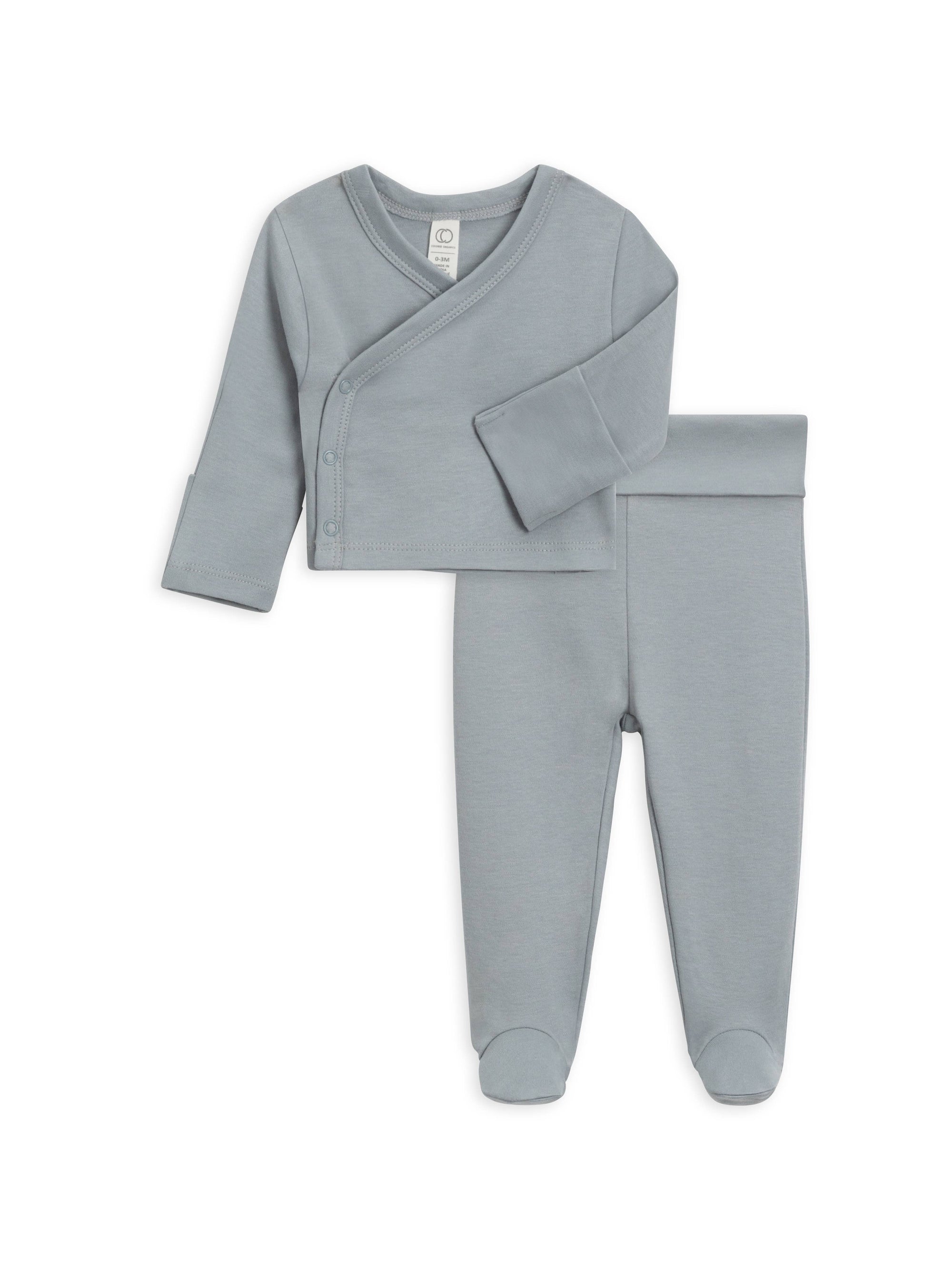 Organic Riley 2 Piece Kimono Wrap Top + Pant Set