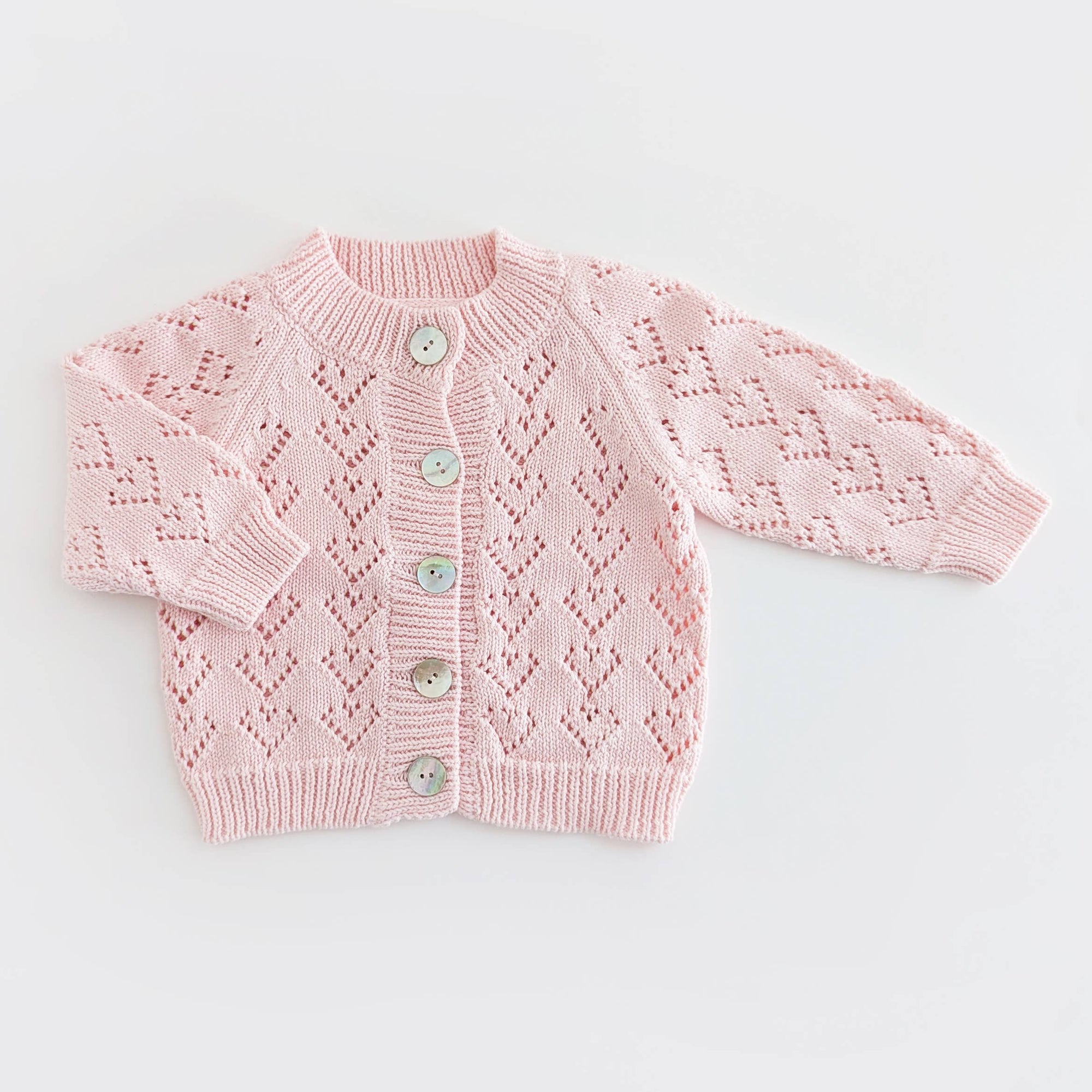Heart Lace Blush Valentine Cardigan Sweater Baby & Toddler