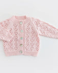 Heart Lace Blush Valentine Cardigan Sweater Baby & Toddler