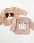 Dog Pullover 3D Sweater Baby Kid Fall Winter School: Latte / XS 6-12m