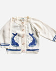 Cotton Whale Cardigan Nautical Baby Newborn Kid Spring Gift: Blue