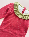 Sweater Knit Romper Strawberry