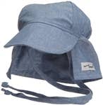 Kids UPF50+ Girls and Boys Original Flap Hat with Ties