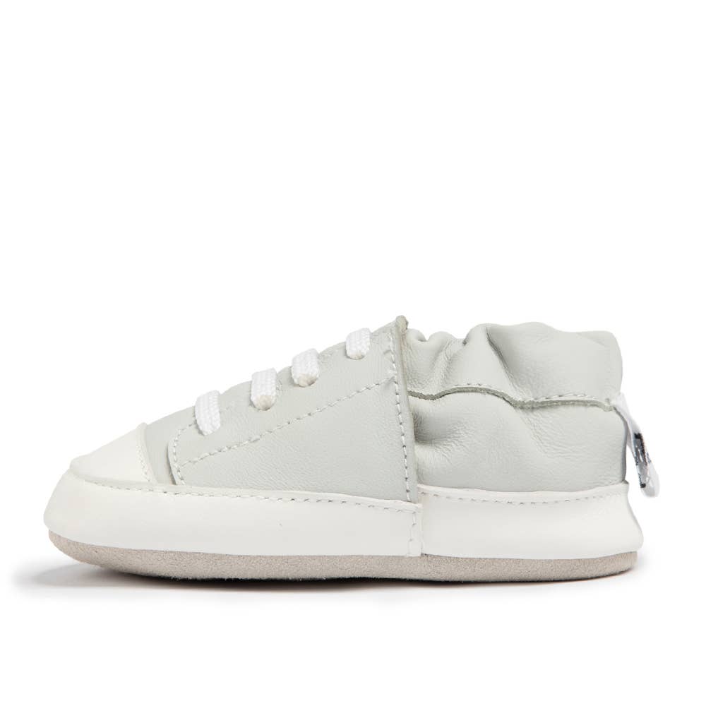 Leather Baby Shoe Sneaker - Gray