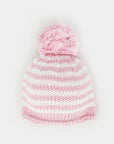 Newborn Baby Pink Pom Pom Beanie Hat