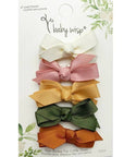 5 Chelsea Boutique Grosgrain Bows on Snap Clips Desertspring