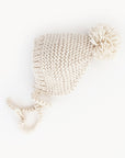 Natural Garter Stitch Knit Baby Bonnet