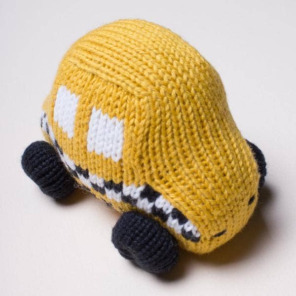 Organic Taxi Toy Baby Rattle
