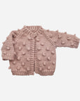 Popcorn Cardigan, Blush | Baby & Kids Valentine's Sweater: 6-12 mths
