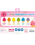 Sweet Scoops: Neon Highlighters - Strawberry Scent (Set of 6)