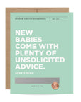 Inklings Scratch-Off Unsolicited Advice - New Baby Card |Mockingbird Baby & Kids