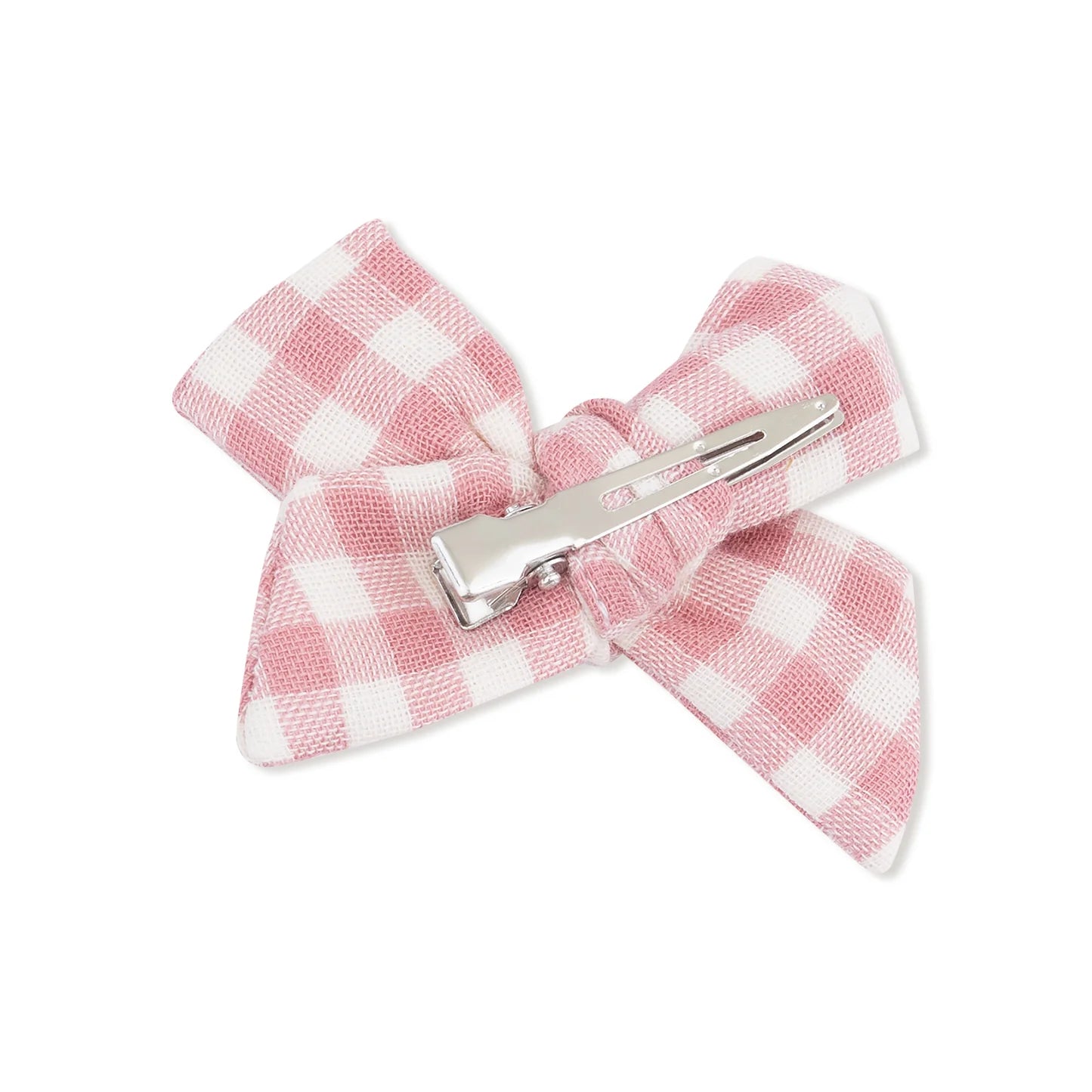 Angel Dear Rose Pink Plaid Bow Clips 2 Pack