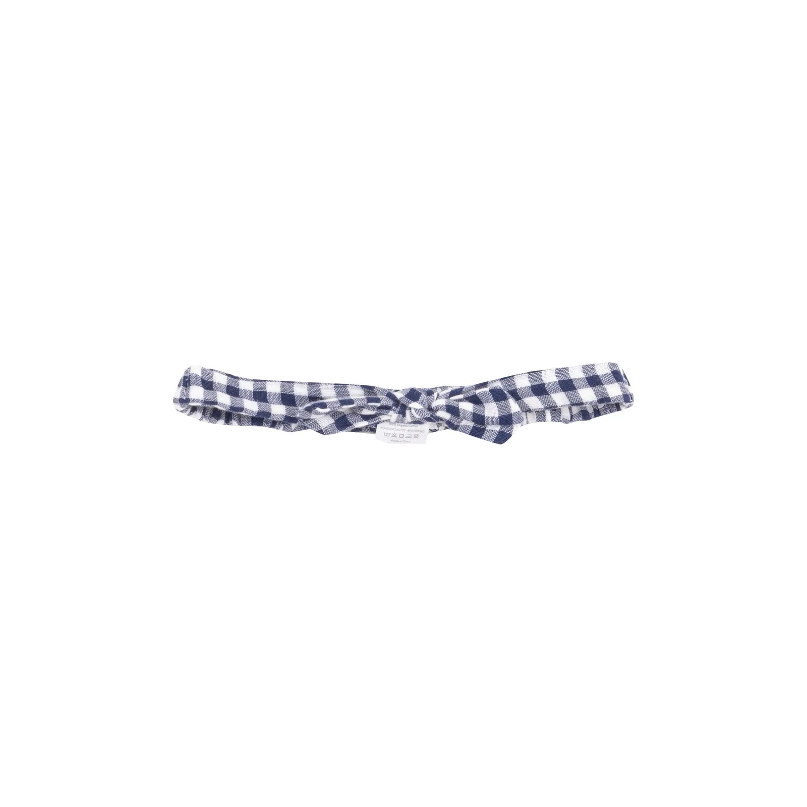 Angel Dear Navy Gingham Knot Headband