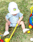 Joy Street Kids Golf print shortie romper