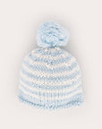 Newborn Baby Blue Pom Pom Beanie Hat