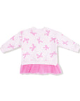 Angel Dear French Terry Sweatshirt W/ Tulle Ruffle and Ribbed Legging