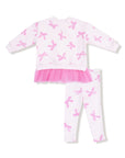 Angel Dear French Terry Sweatshirt W/ Tulle Ruffle and Ribbed Legging