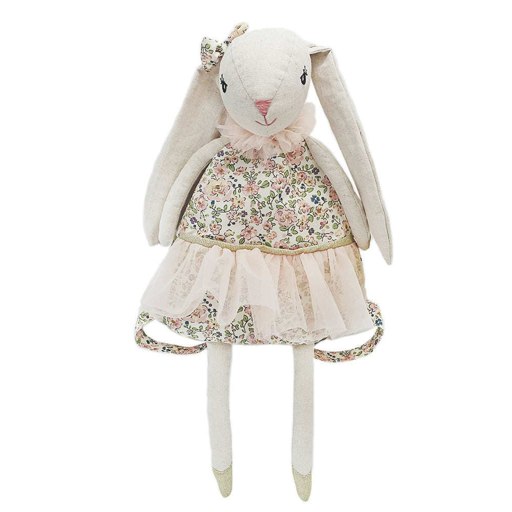 My Dolly Linen Bunny Backpack