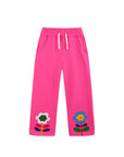 Stylish Kids Long Pants Floral Embroidery Casual Trousers