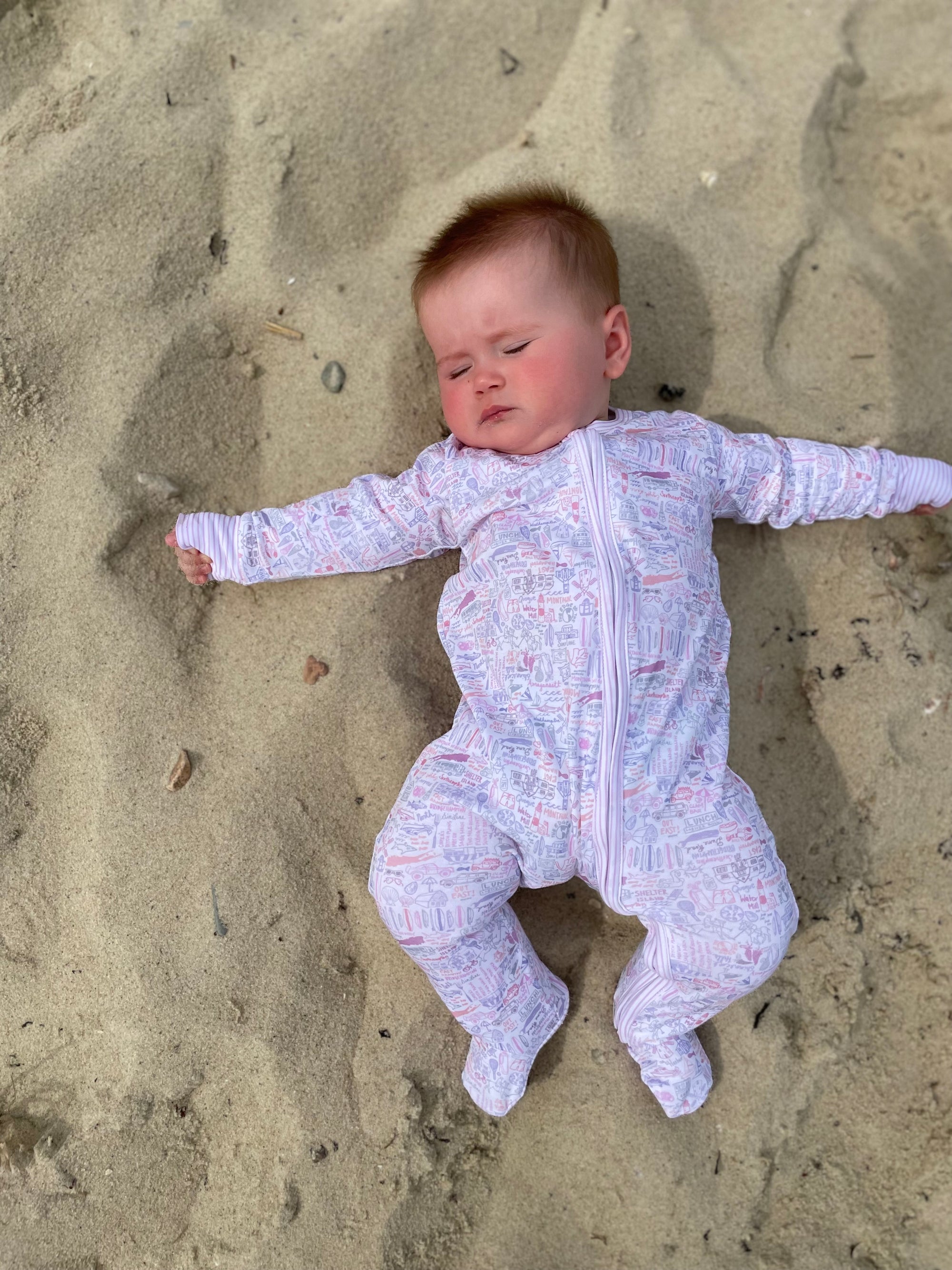 Hamptons Zip Baby Onesie