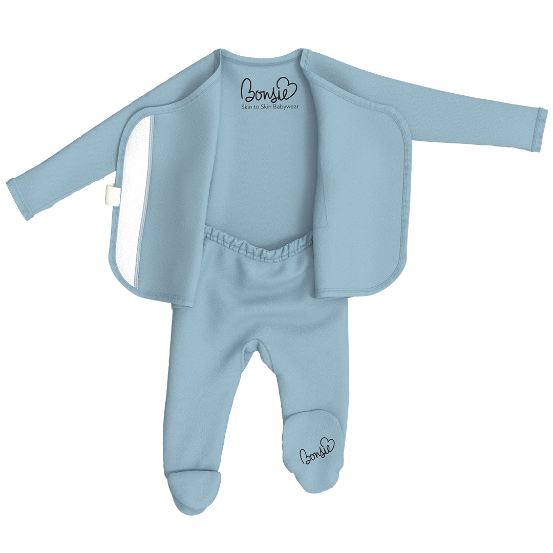 Bonsie Skin to Skin Babywear Footie - Ripple