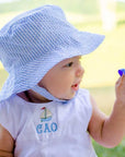 Light Blue Stripe Seersucker Bucket Hat Baby & Toddler